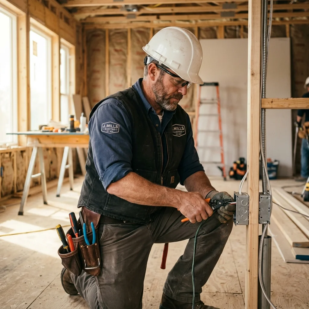 Service professional focused on the job