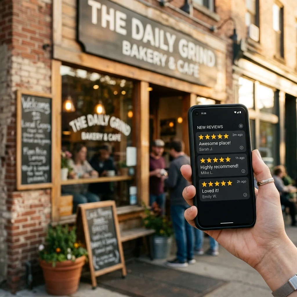 Customer reviews on mobile device